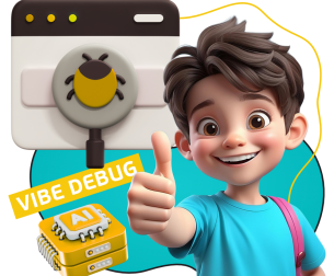 Тестирование & Vibe Debug. Охотники за багами - КИБЕРшкола программирования для детей, компьютерные курсы для школьников, начинающих и подростков - KIBERone г. Тропарево-Никулино
